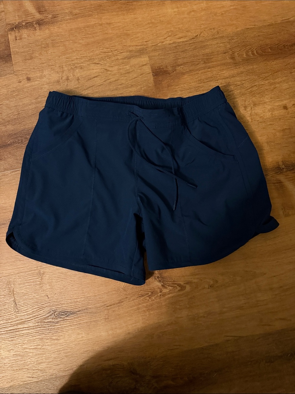 Lands' End Navy Drawcord Athletic Shorts